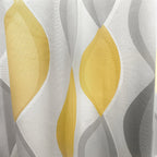 Lennox Grey Ochre Eyelet Curtains