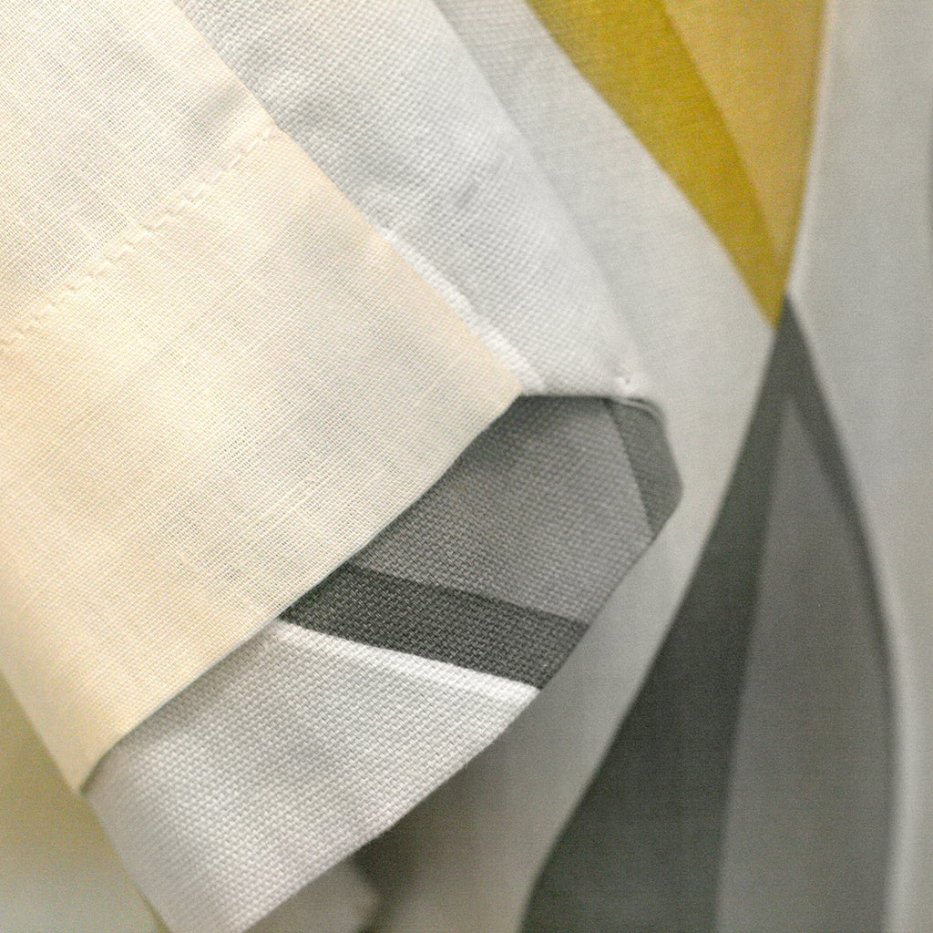 Lennox Grey Ochre Eyelet Curtains