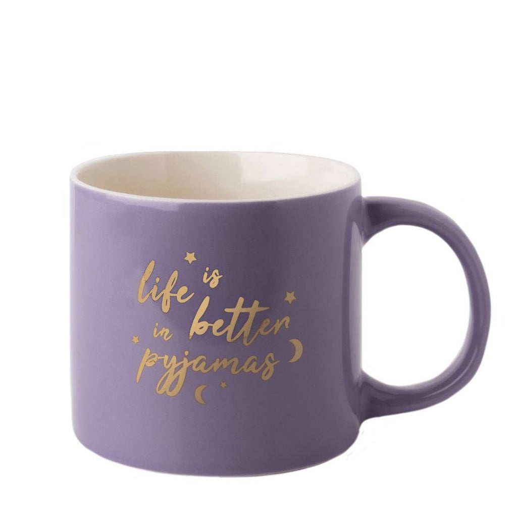 Life Is Better In Pyjamas Porcelain Mug - Beales department store