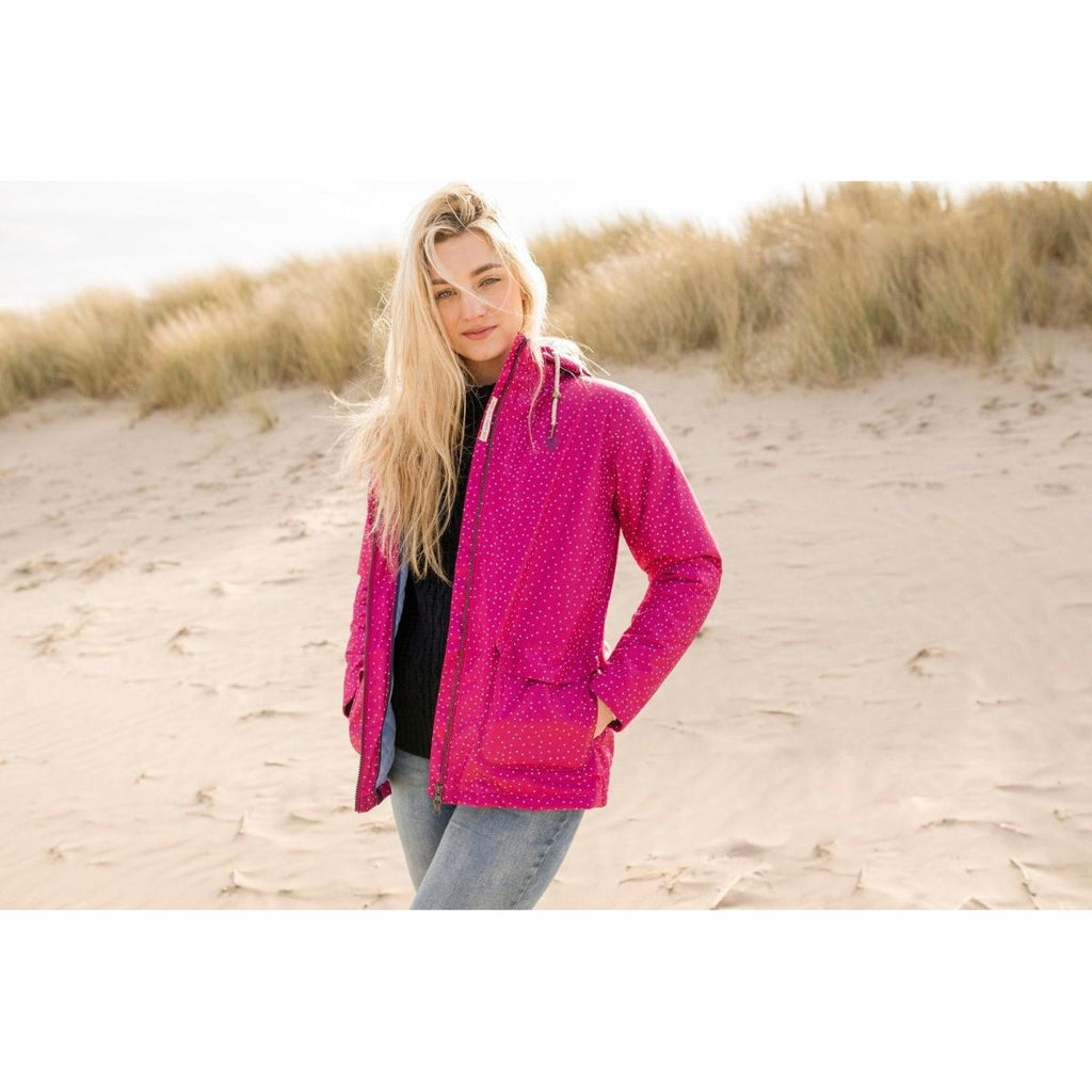 Lighthouse Aria Waterproof Coat - Jazzberry Dot - Beales department store