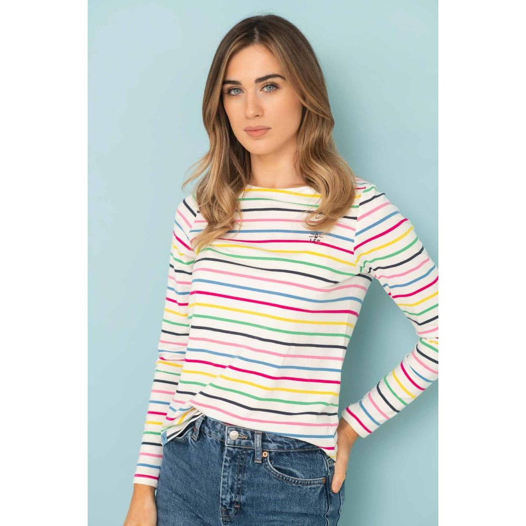 Lighthouse Causeway Breton Top - Multi Stripe - Beales department store