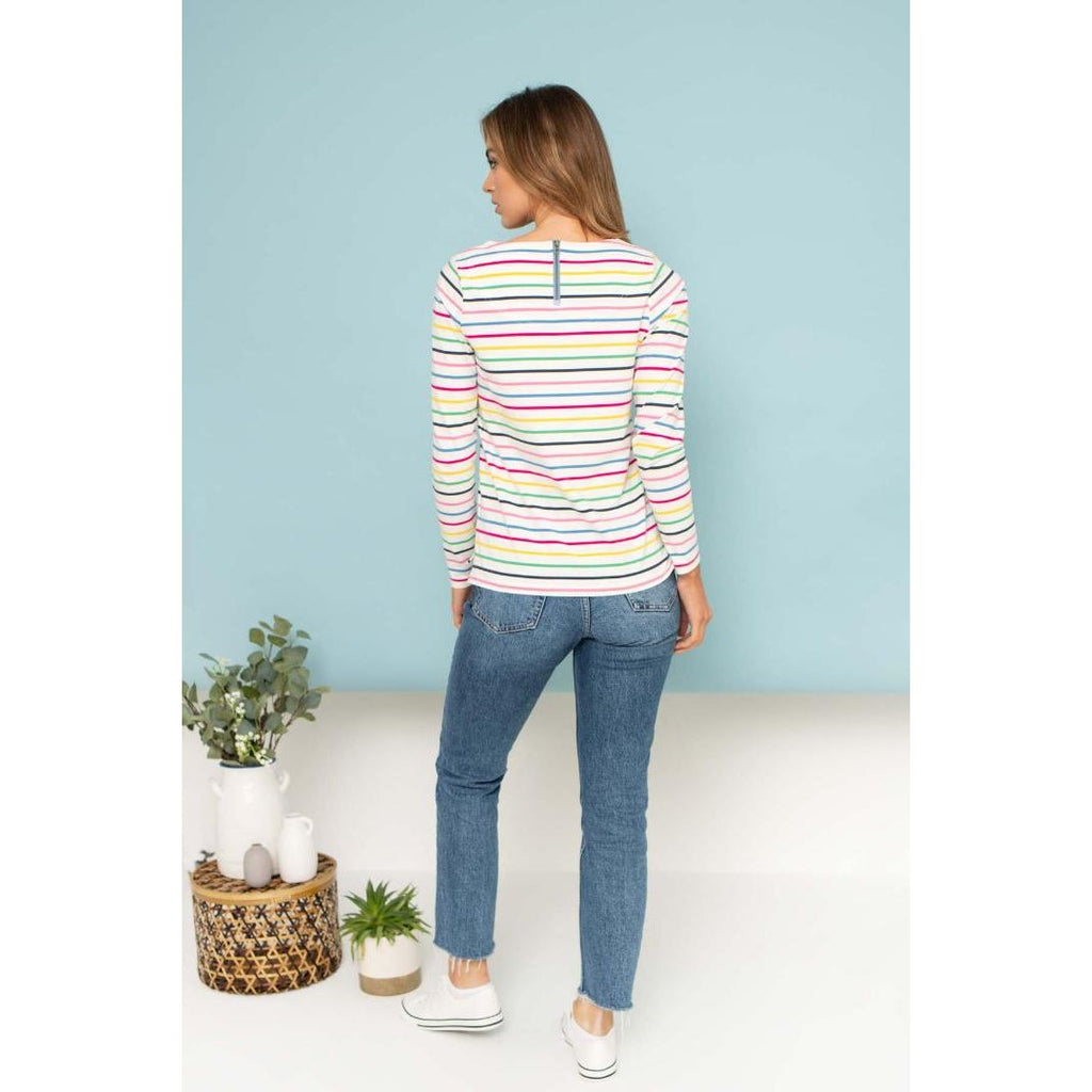 Lighthouse Causeway Breton Top - Multi Stripe - Beales department store