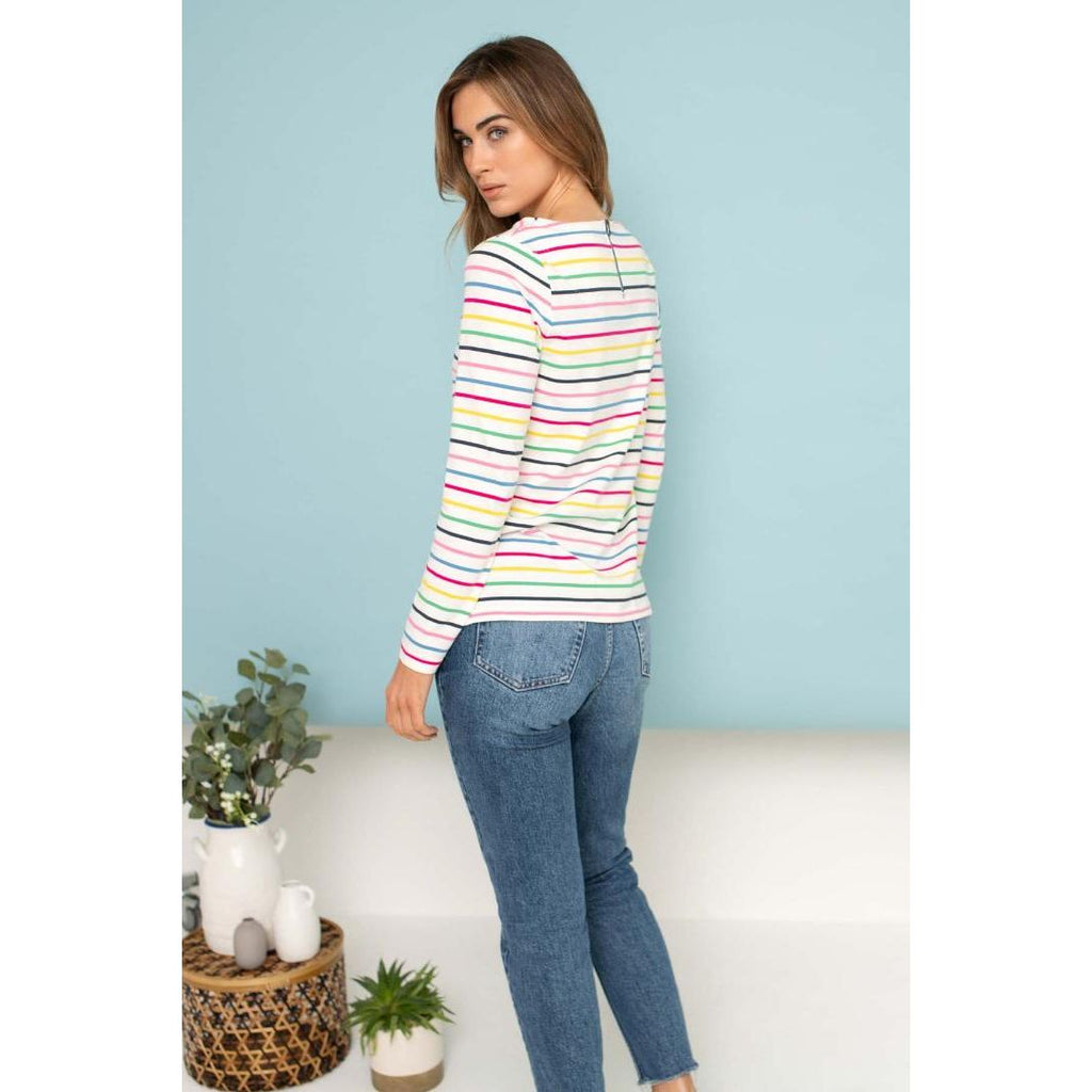 Lighthouse Causeway Breton Top - Multi Stripe - Beales department store