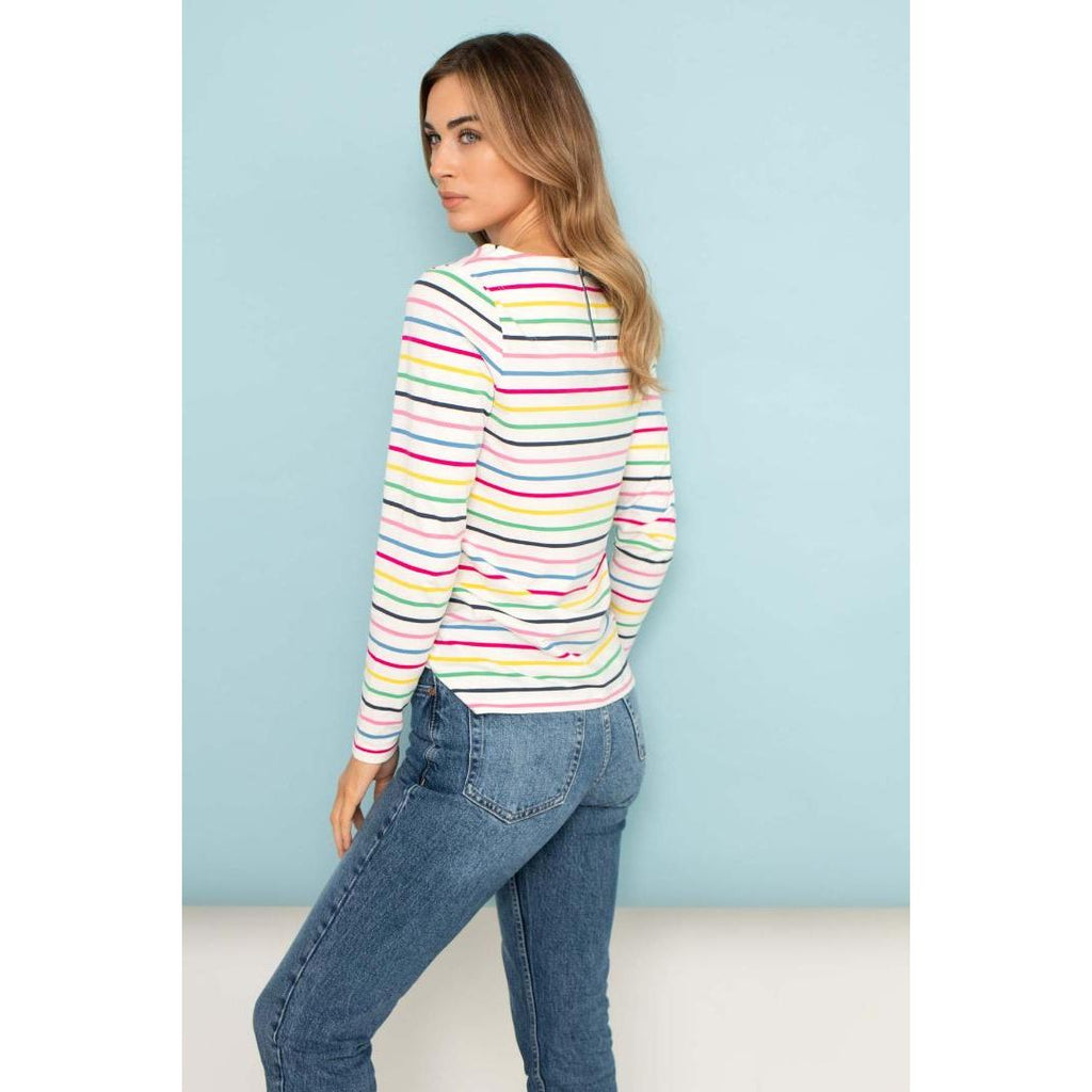 Lighthouse Causeway Breton Top - Multi Stripe - Beales department store