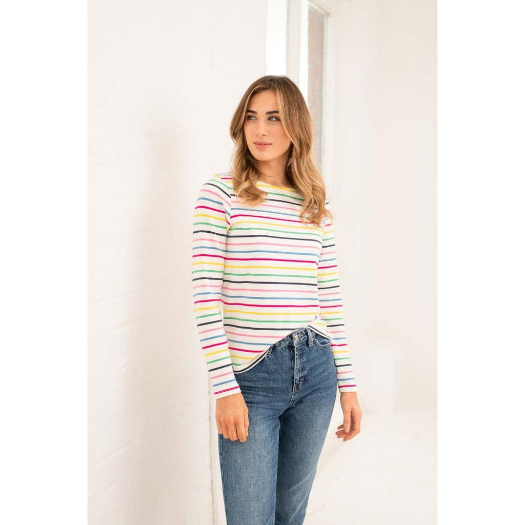 Lighthouse Causeway Breton Top - Multi Stripe - Beales department store