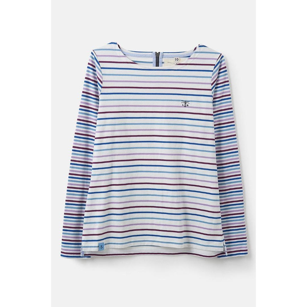 Lighthouse Causeway Breton Top - Purple Blue Stripe - Beales department store