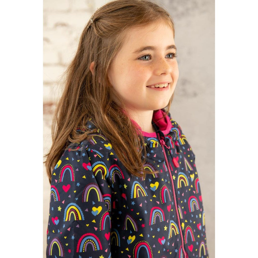 Little Lighthouse Amelia Coat - Rainbow Print - Beales department store