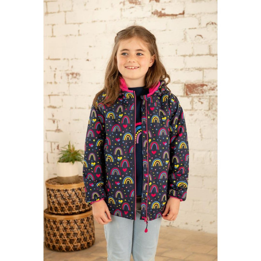 Little Lighthouse Amelia Coat - Rainbow Print - Beales department store