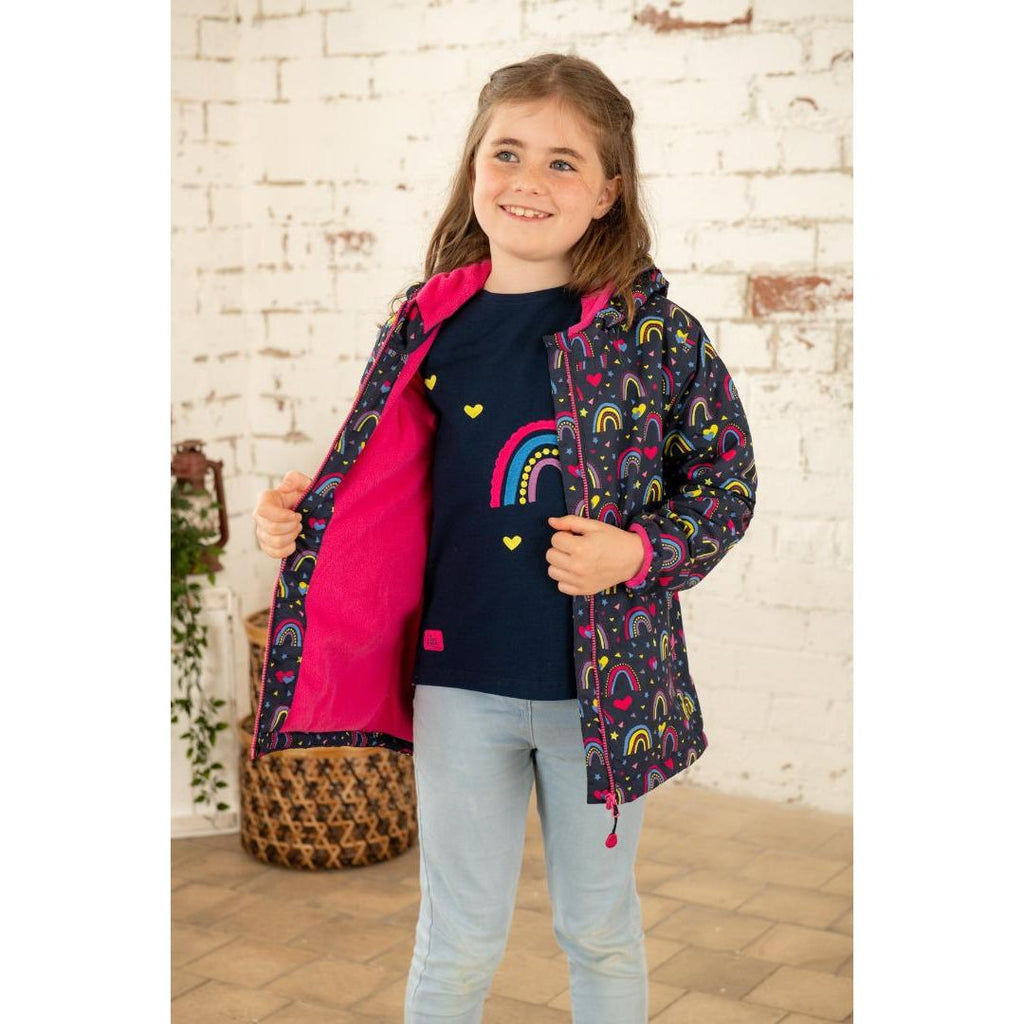 Little Lighthouse Amelia Coat - Rainbow Print - Beales department store