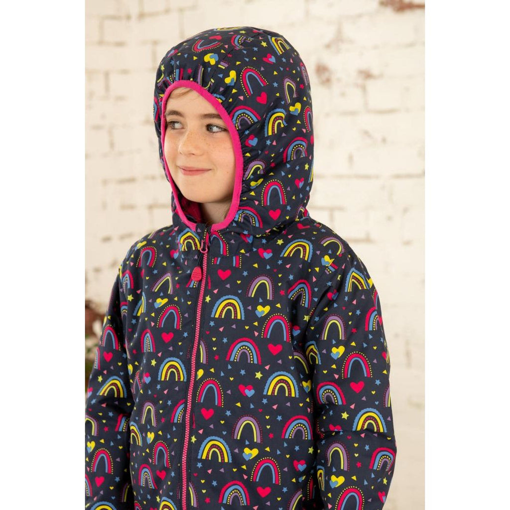 Little Lighthouse Amelia Coat - Rainbow Print - Beales department store