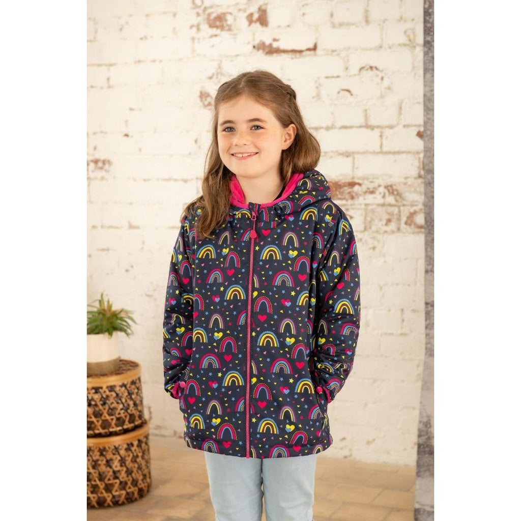 Little Lighthouse Amelia Coat - Rainbow Print - Beales department store