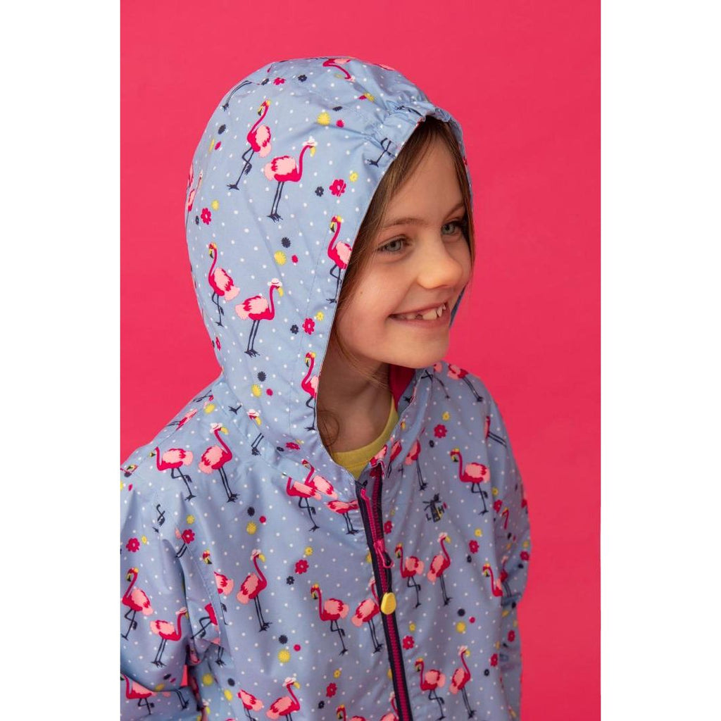 Little Lighthouse Olivia Girls Coat - Flamingo Print - Beales department store