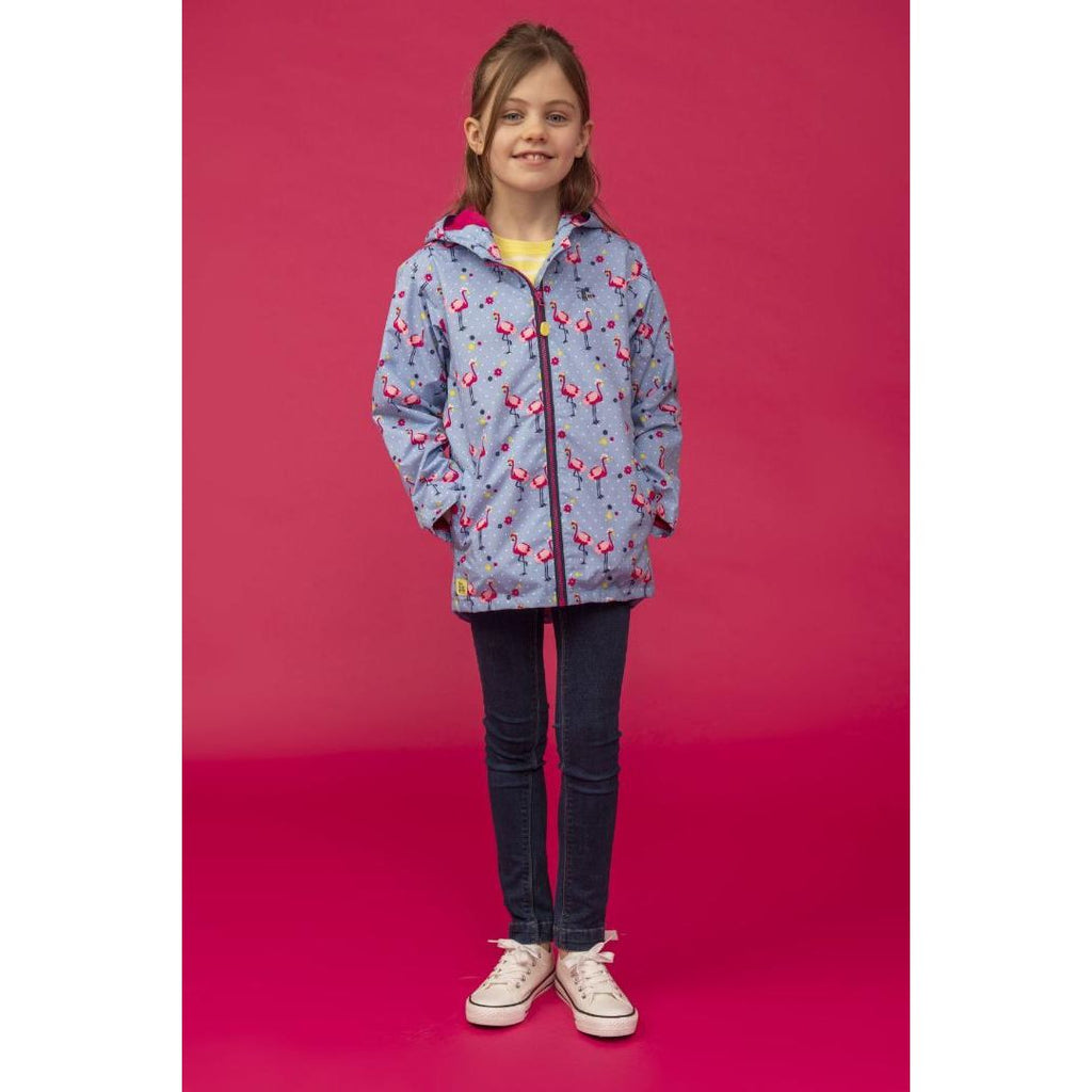 Little Lighthouse Olivia Girls Coat - Flamingo Print - Beales department store