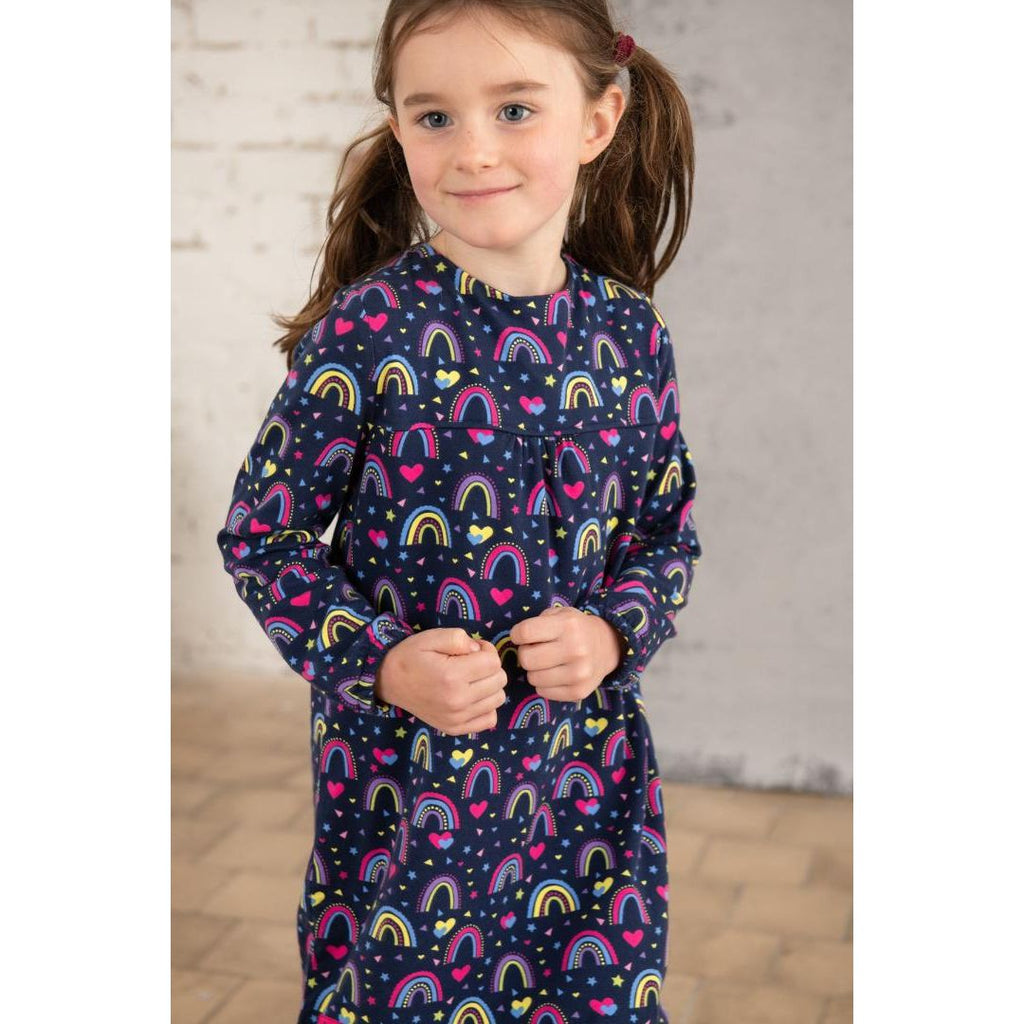 Little Lighthouse Penny Dress - Rainbow Print - Beales department store