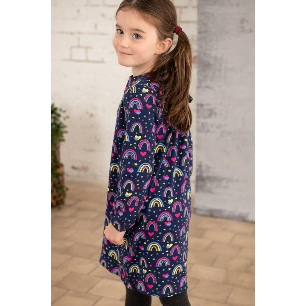 Little Lighthouse Penny Dress - Rainbow Print - Beales department store