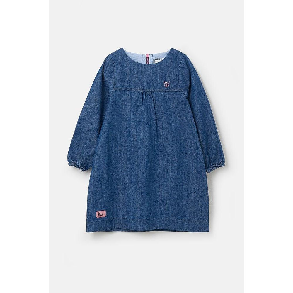 Little Lighthouse Penny Dress - Washed Denim - Beales department store