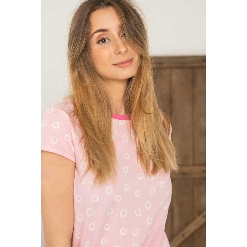 lLighthouse Causeway Tee - Rose Pink Circle - Beales department store