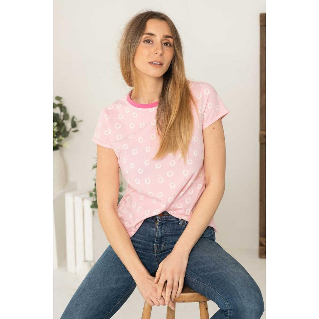 lLighthouse Causeway Tee - Rose Pink Circle - Beales department store