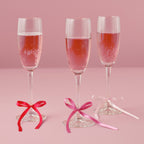 Red & Pink Satin Bow Drink Markers- 10 Inner Pack