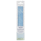 Blue Tall Marble Birthday Cake Candles
