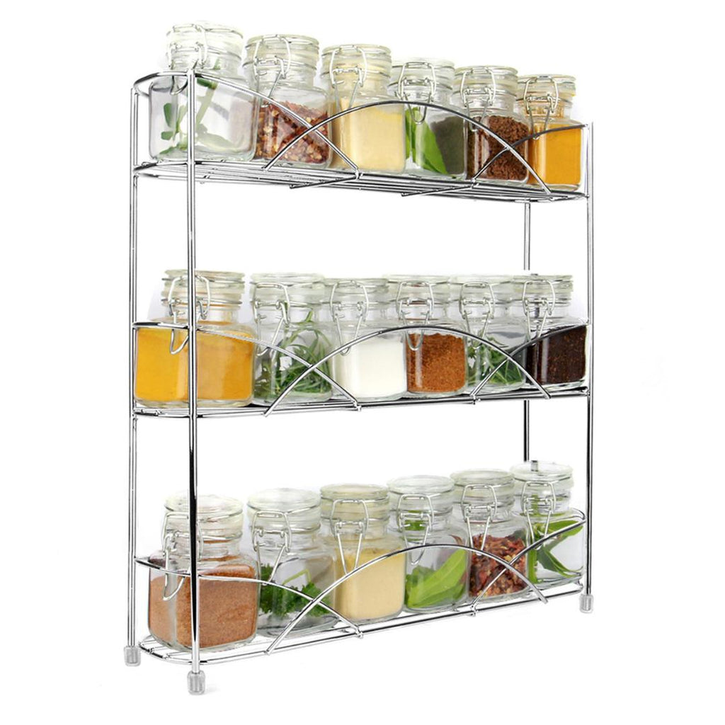Maison & White 3 Tier Herb & Spice Rack Chrome - Beales department store