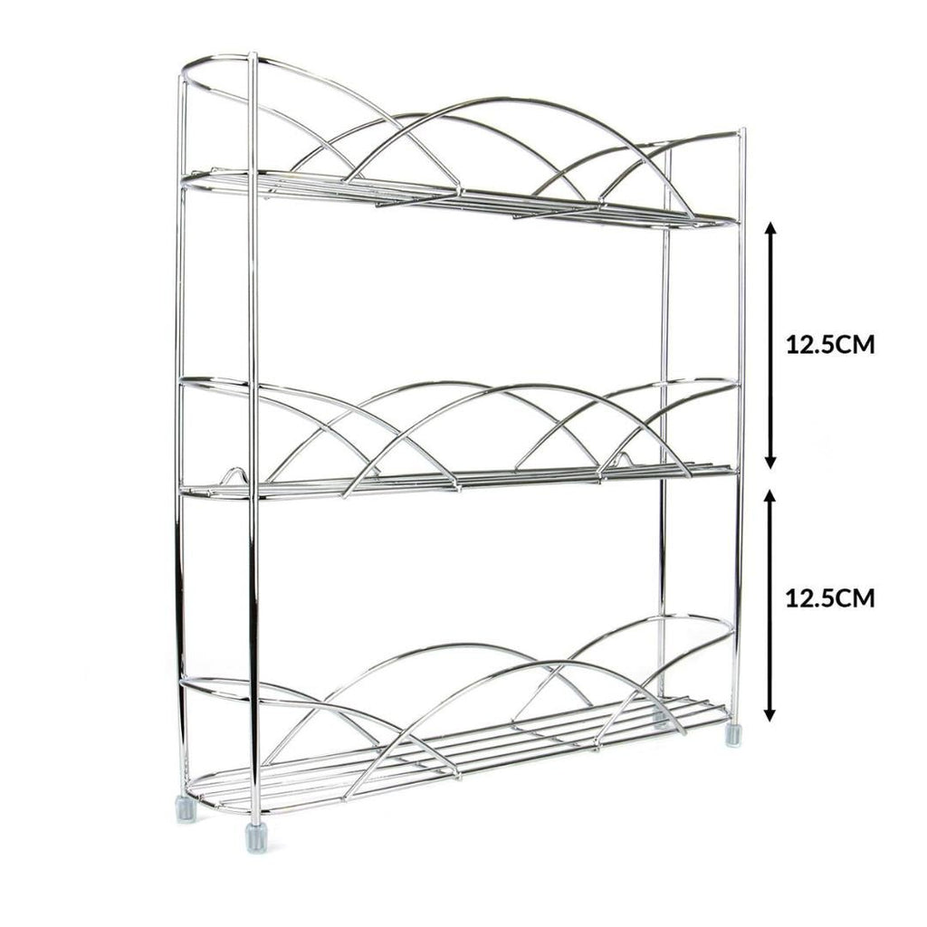 Maison & White 3 Tier Herb & Spice Rack Chrome - Beales department store