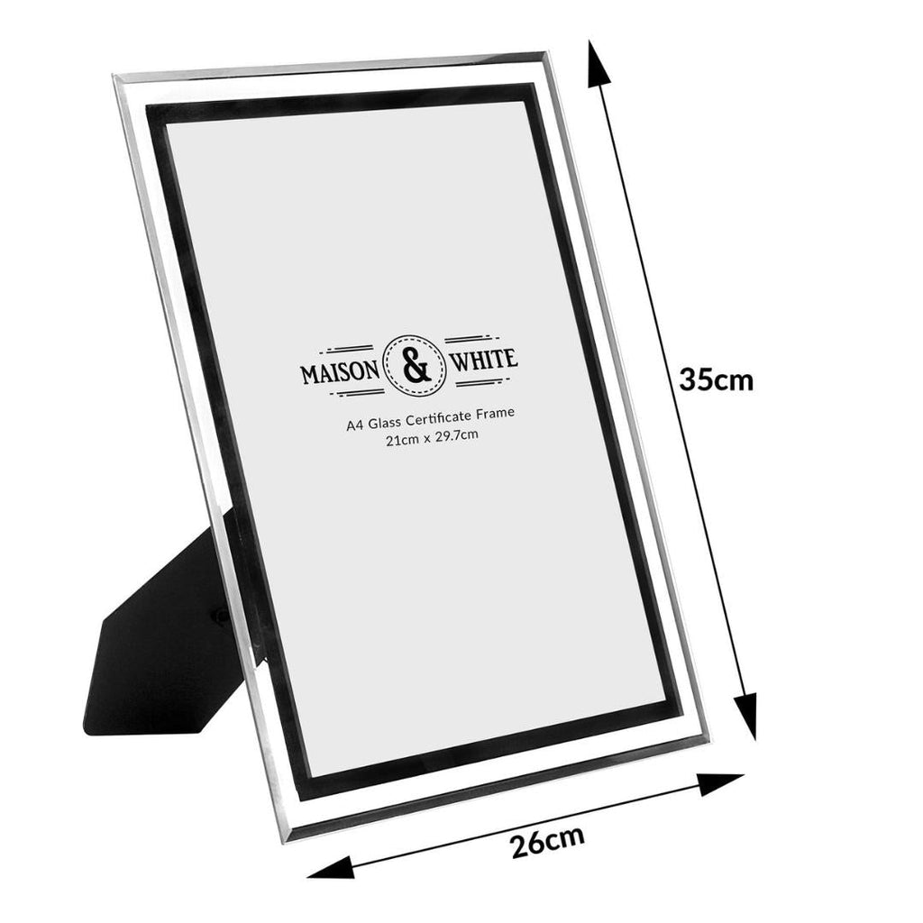 Maison & White A4 Photo Certificate Mirrored Glass Frame - Beales department store