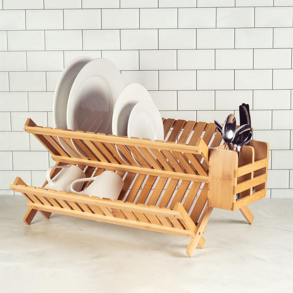 Maison & White Bamboo Dish Drying Rack - Beales department store