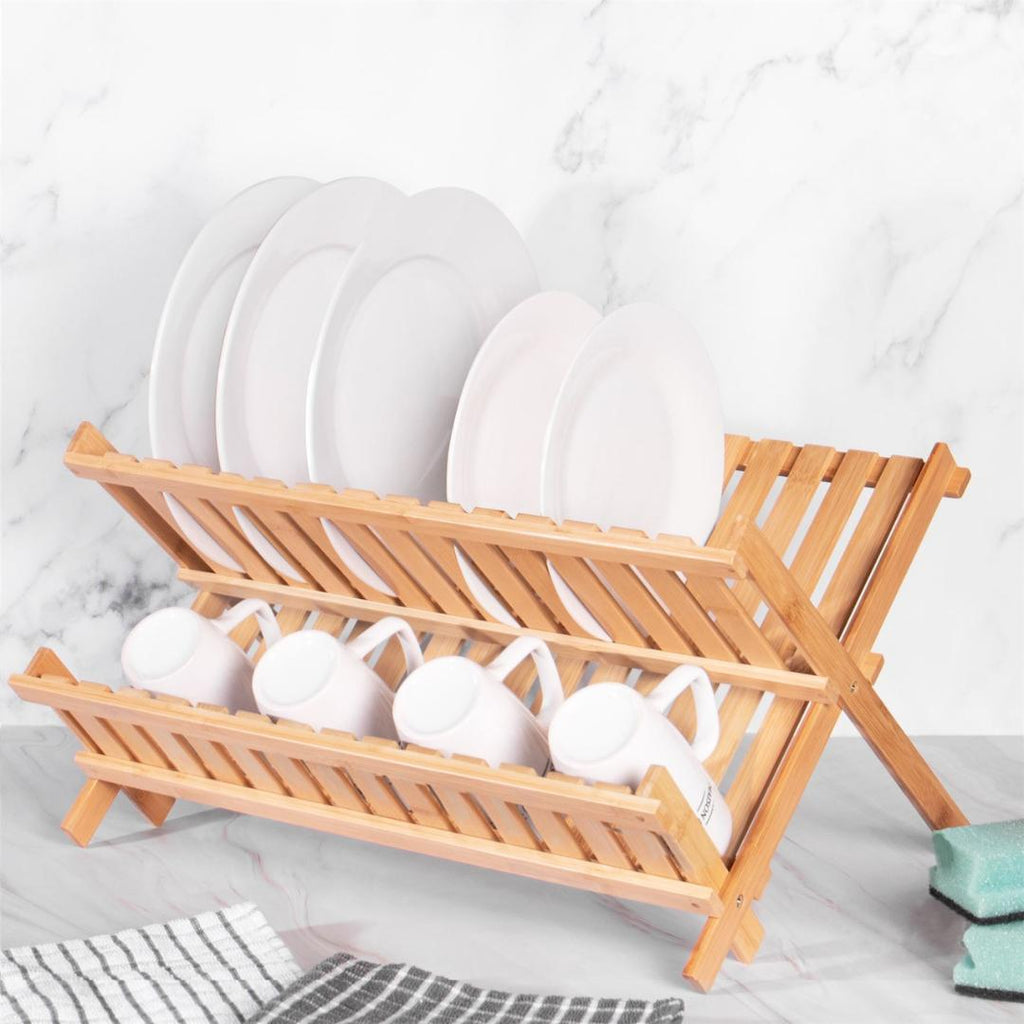 Maison & White Bamboo Dish Drying Rack - Beales department store