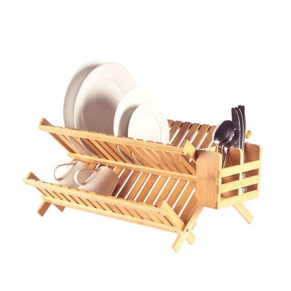 Maison & White Bamboo Dish Drying Rack - Beales department store