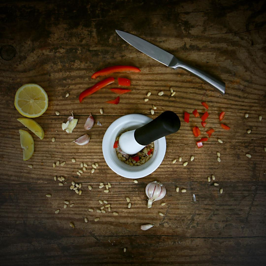 Maison & White Ceramic Pestle & Mortar Set - Beales department store