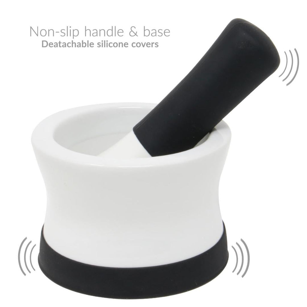 Maison & White Ceramic Pestle & Mortar Set - Beales department store