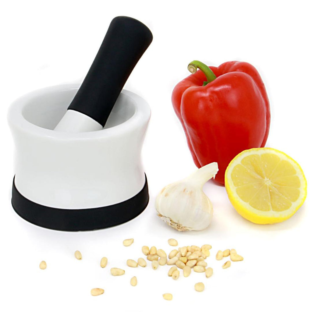 Maison & White Ceramic Pestle & Mortar Set - Beales department store