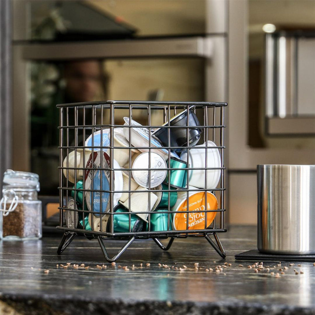 Maison & White Coffee Pod Cage Holder in Black - Beales department store