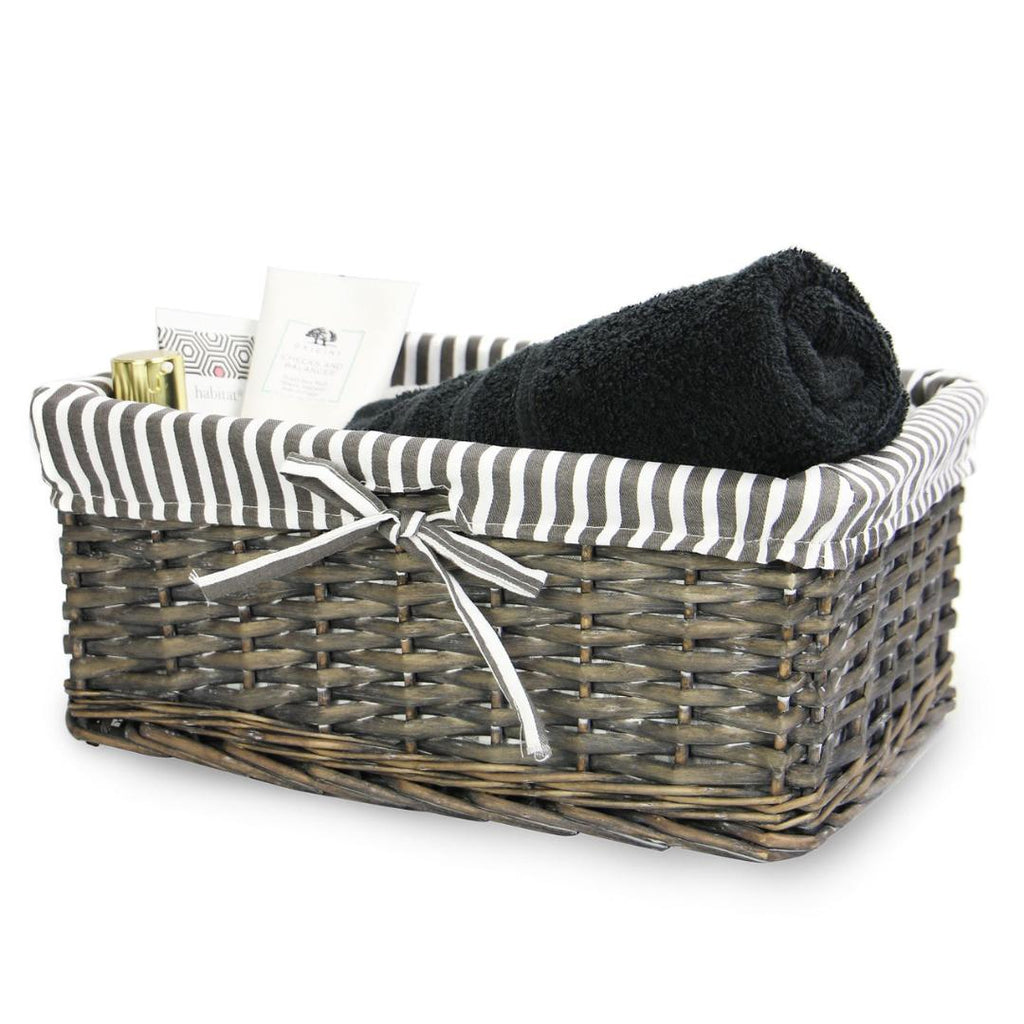 Maison & White Grey Wicker Baskets Set of 3 - Beales department store