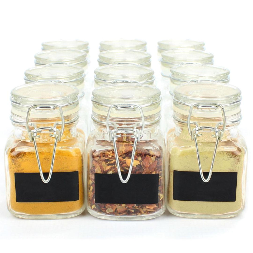 Maison & White Mini Glass Spice Jars - Pack of 12 - Beales department store