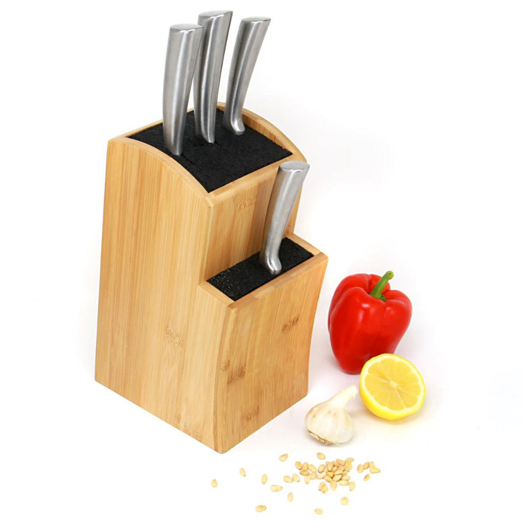 Maison & White Universal Bamboo Knife Block - Beales department store