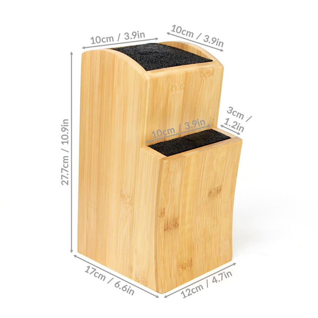 Maison & White Universal Bamboo Knife Block - Beales department store