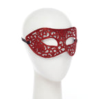 Red Glitter Lace Mask