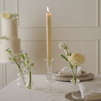 Small Clear Glass Dinner Candle Holder- 1 Inner Pack