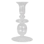 Small Clear Glass Dinner Candle Holder- 1 Inner Pack