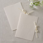 Cream His and Hers Wedding Vow Books
