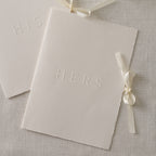 Cream His and Hers Wedding Vow Books