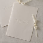 Cream His and Hers Wedding Vow Books- 5 Inner Pack
