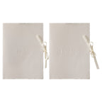 Cream His and Hers Wedding Vow Books- 5 Inner Pack