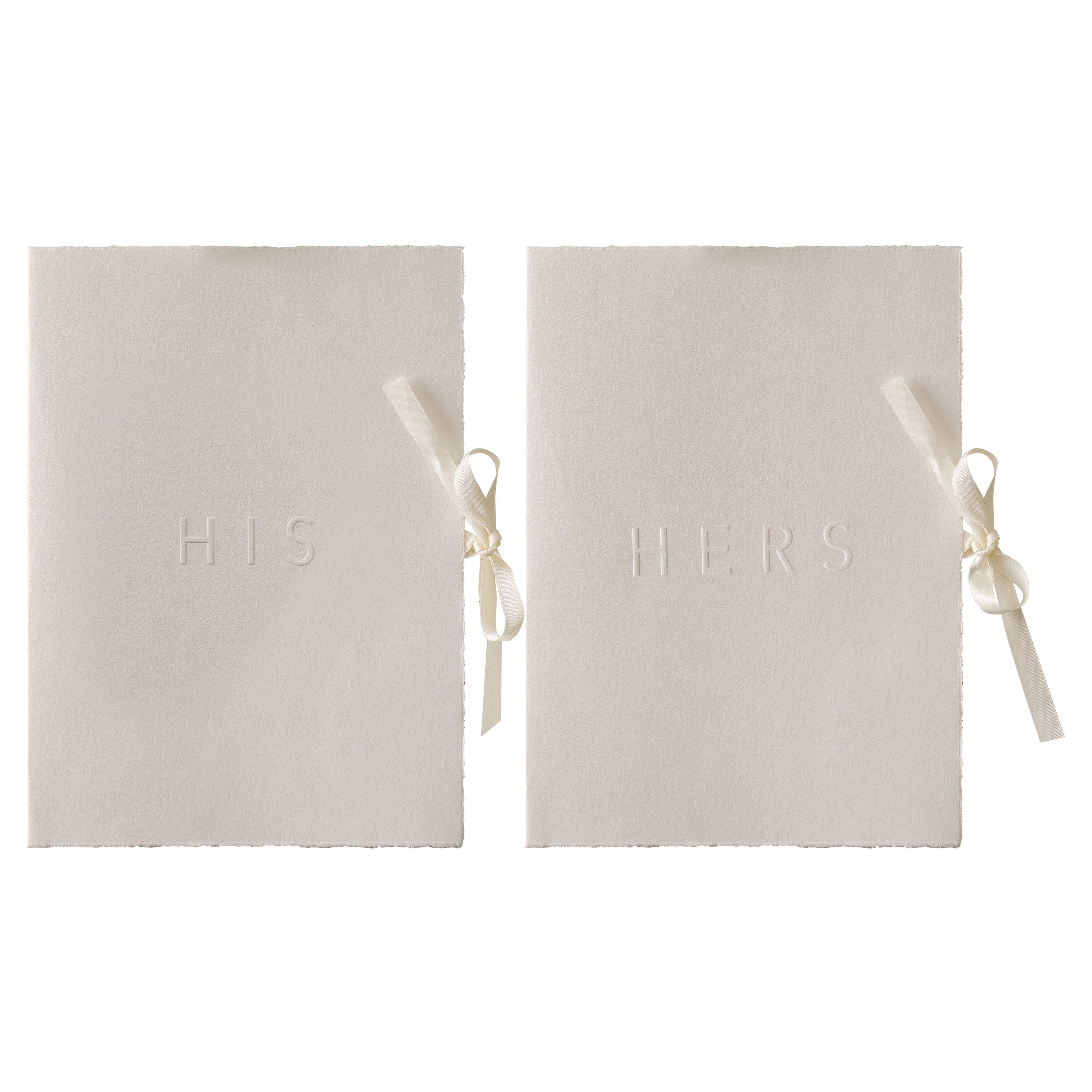 Cream His and Hers Wedding Vow Books- 5 Inner Pack