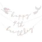 Customisable Pink and Iridescent Happy Birthday Bunting- 5 Inner Pack