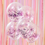 Lilac Confetti Balloons- 5 Inner Pack