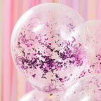 Lilac Confetti Balloons- 5 Inner Pack