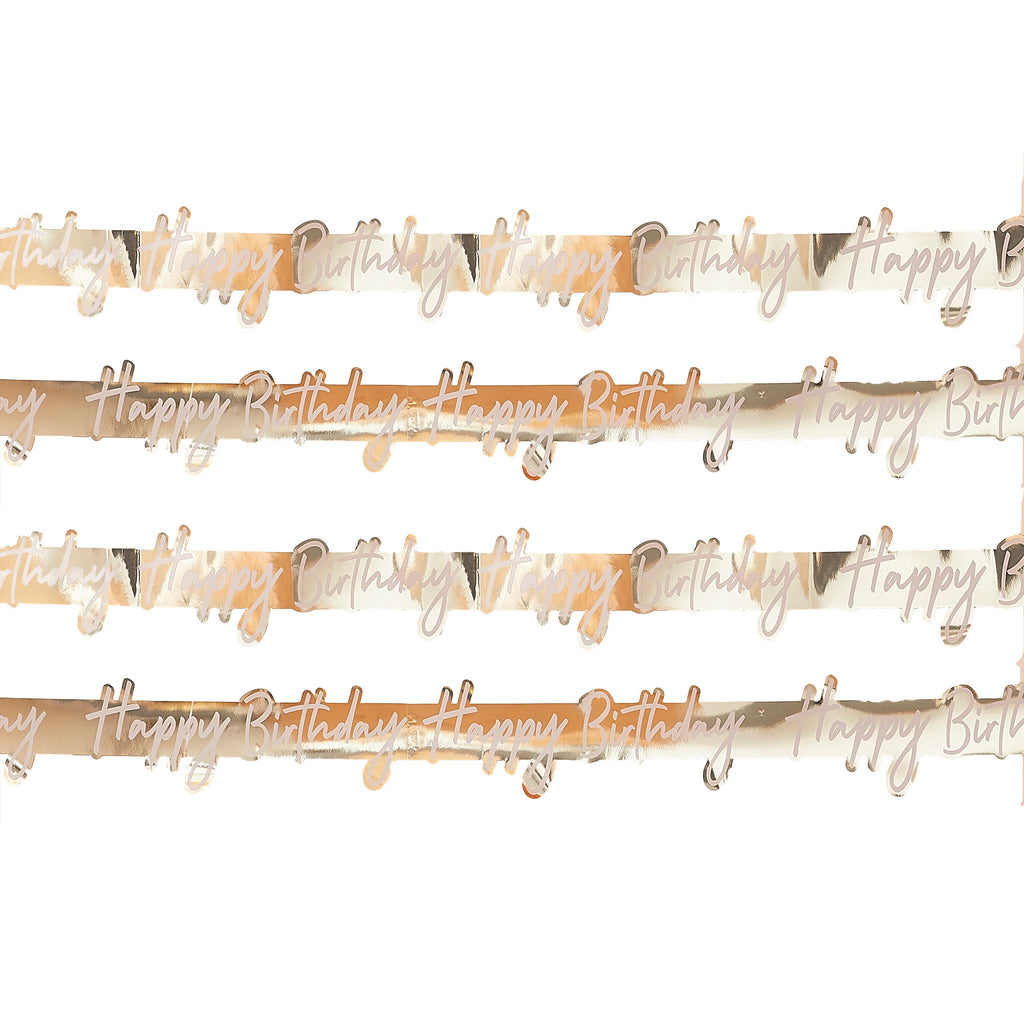 Gold Foil Happy Birthday Banner